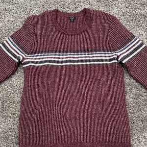 NWOT Express Maroon Ribbed Sweater